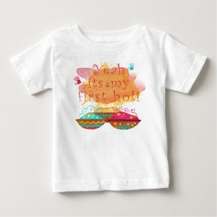 CAMISETA PARA BEBÊ É O MEU PRIMEIRO FATO DE BEBÊ HOLI