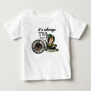 Camiseta Para Bebê "É sempre arte louca do dicionário do Hatter do