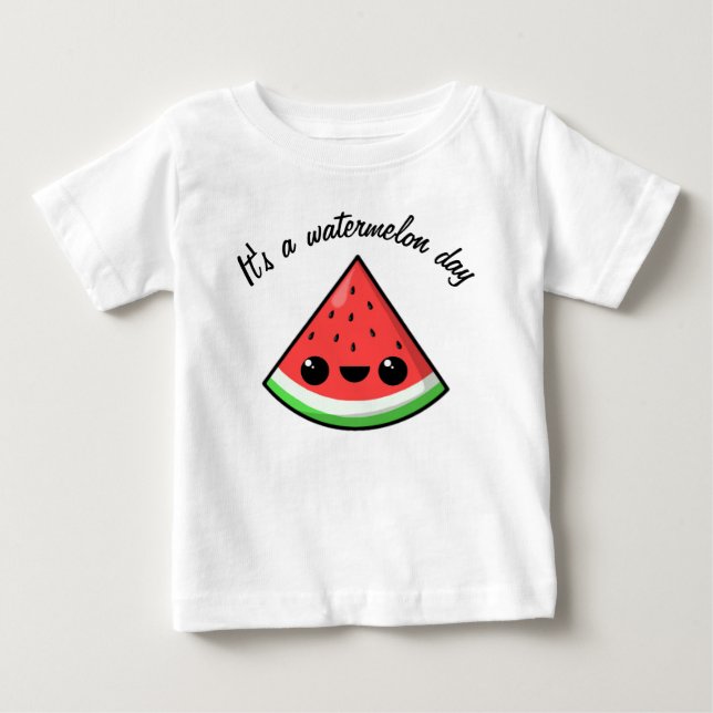 Camiseta Para Bebê É um Dia da Melancia (Frente)
