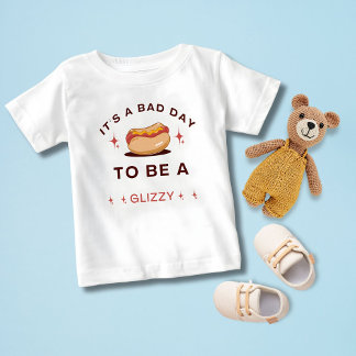 Camiseta Para Bebê É um dia ruim ser um cachorro-quente glizzy