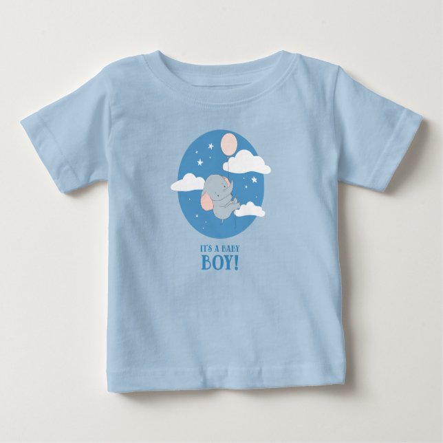 Camiseta Para Bebê É um menino novo pais (Frente)