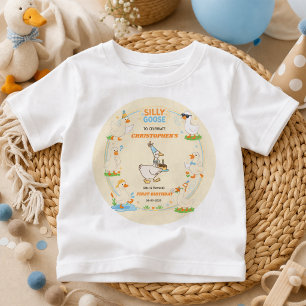 Camiseta Para Bebê É UMA Diversão Silly Goose Retro Moderno de 1º Ani