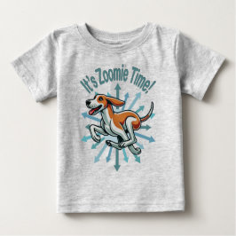 Camiseta Para Bebê É Zoomie Time American Fox Hound