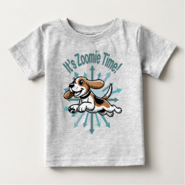 Camiseta Para Bebê É Zoomie Time Beagle