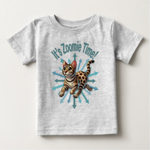 Camiseta Para Bebê É Zoomie Time Bengal Cat