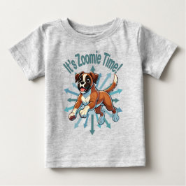 Camiseta Para Bebê É Zoomie Time Boxer
