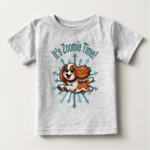 Camiseta Para Bebê É Zoomie Time Cavalier Spaniel