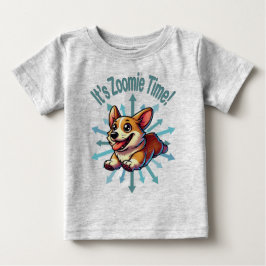 Camiseta Para Bebê É Zoomie Time Corgi