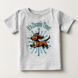Camiseta Para Bebê É Zoomie Time Dachshund