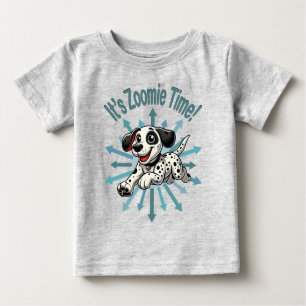 Camiseta Para Bebê É Zoomie Time Dalmaciano