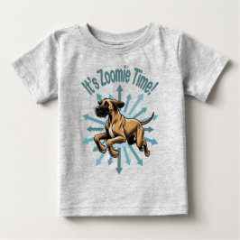 Camiseta Para Bebê É Zoomie Time Great Dane