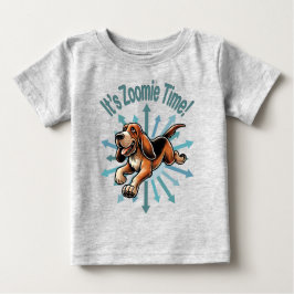 Camiseta Para Bebê É Zoomie Time Hound Dog