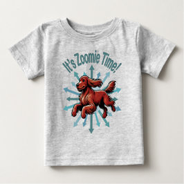 Camiseta Para Bebê É Zoomie Time Irish Setter