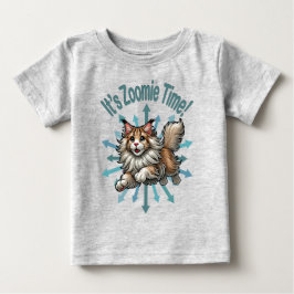 Camiseta Para Bebê É Zoomie Time Maine Coon Cat