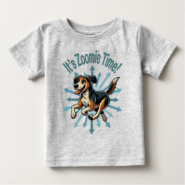 Camiseta Para Bebê É Zoomie Time Medium Mutt