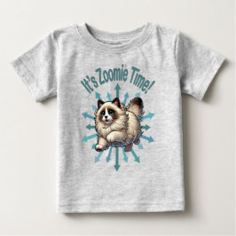 Camiseta Para Bebê É Zoomie Time Ragdoll Cat