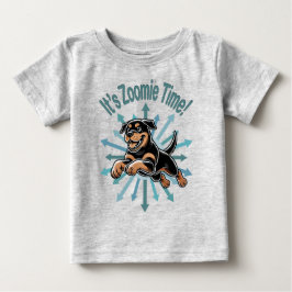Camiseta Para Bebê É Zoomie Time Rottweiler