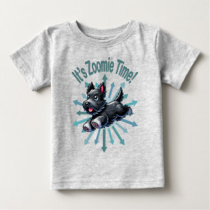 Camiseta Para Bebê É Zoomie Time Scottish Terrier
