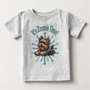 Camiseta Para Bebê É Zoomie Time Yorkshire Terrier