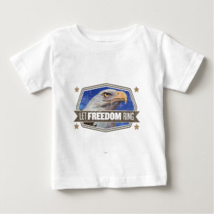 Camiseta Para Bebê Eagle-Deixe o anel da liberdade