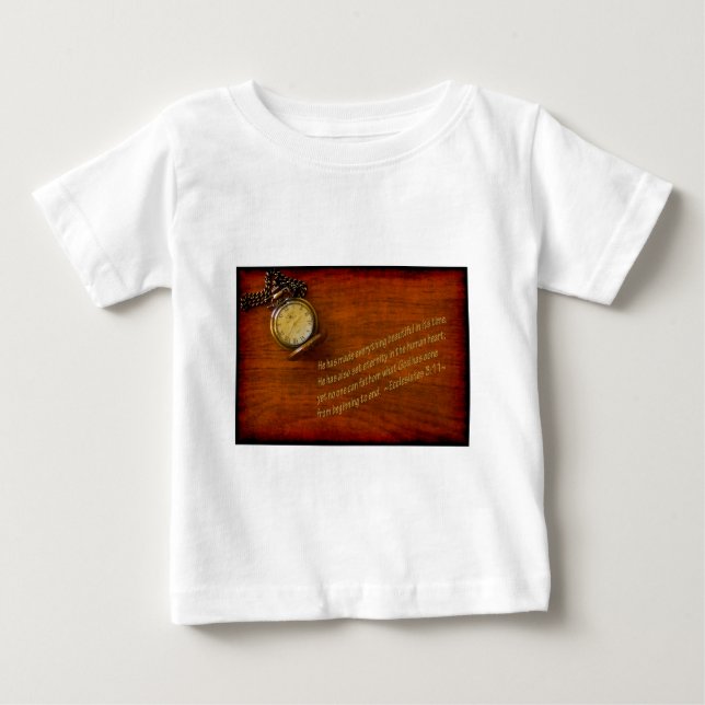 Camiseta Para Bebê Eclesístes 3:11 (Frente)