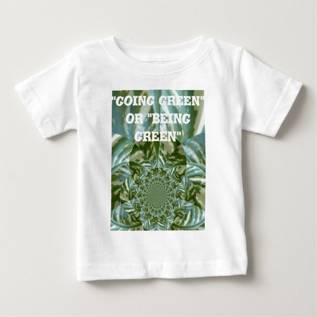 Camiseta Para Bebê Eco Verde Camo Caleidoscópio Impressão (Frente)