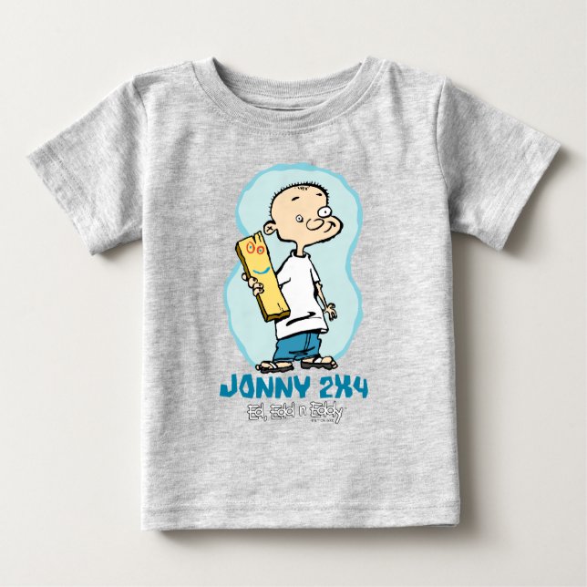 Camiseta Para Bebê Ed, Edd, n' Eddy Jonny 2x4 e Plank (Frente)