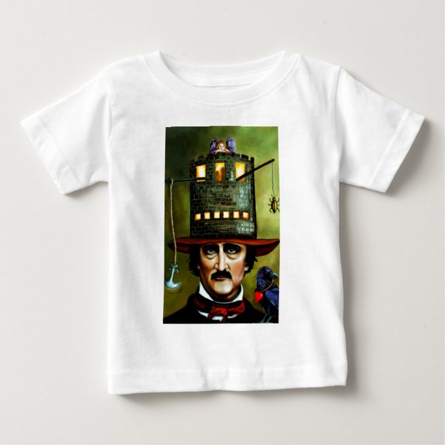 Camiseta Para Bebê Edgar Allan Poe (Frente)