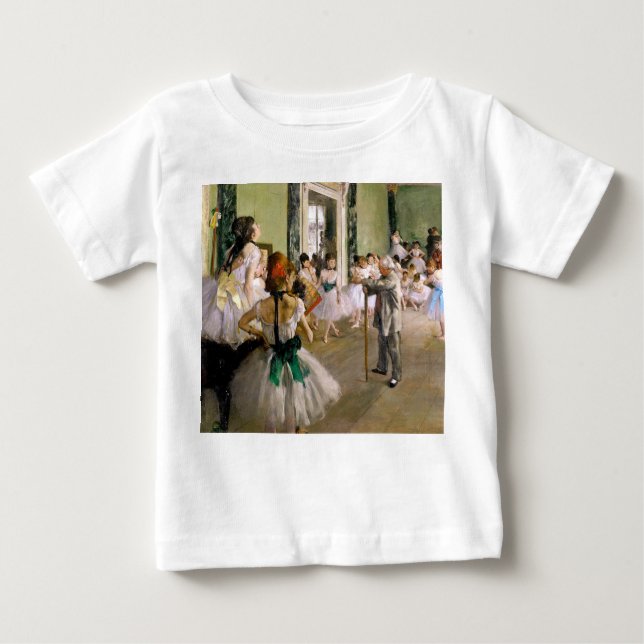Camiseta Para Bebê Edgar Degas Classe de Dança (Frente)