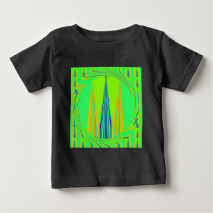 Camiseta Para Bebê Edgy Geometry Neon Design