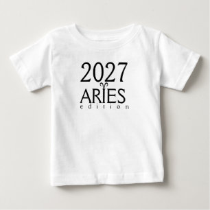 Camiseta Para Bebê Edição Áries 2027 com símbolo Baby T-Shirt
