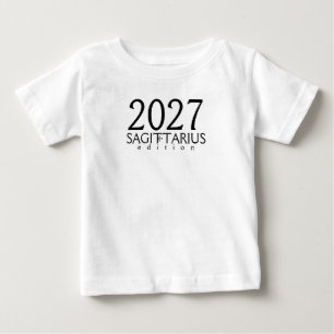 Camiseta Para Bebê Edição de 2027 de Sagitário com símbolo de Camiset