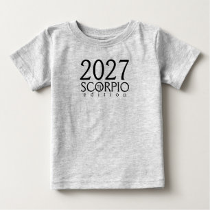 Camiseta Para Bebê Edição de Escorpião 2027 com símbolo Baby T-Shirt