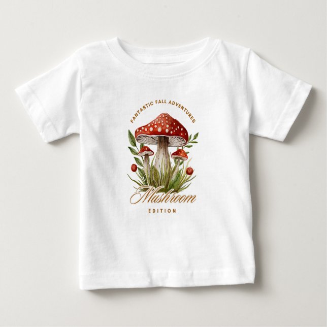 Camiseta Para Bebê Edição Mushroom (Frente)