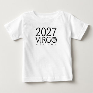 Camiseta Para Bebê Edição Virgem de 2027 com símbolo Baby T-Shirt
