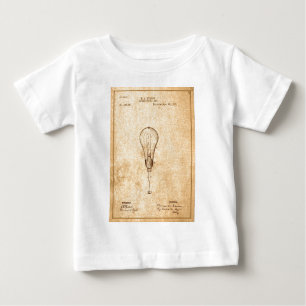 Camiseta Para Bebê Edison Bulb Patent