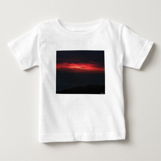 Camiseta Para Bebê Eerie Mas Belo Sunset (Frente)