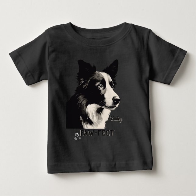 Camiseta Para Bebê Efeito de pata (Frente)