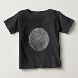 Camiseta Para Bebê Efeito Lápis de Basquete