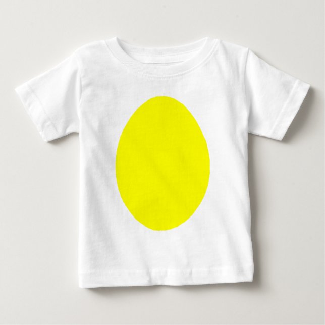Camiseta Para Bebê Egg o jGibney amarelo contínuo os presentes de (Frente)