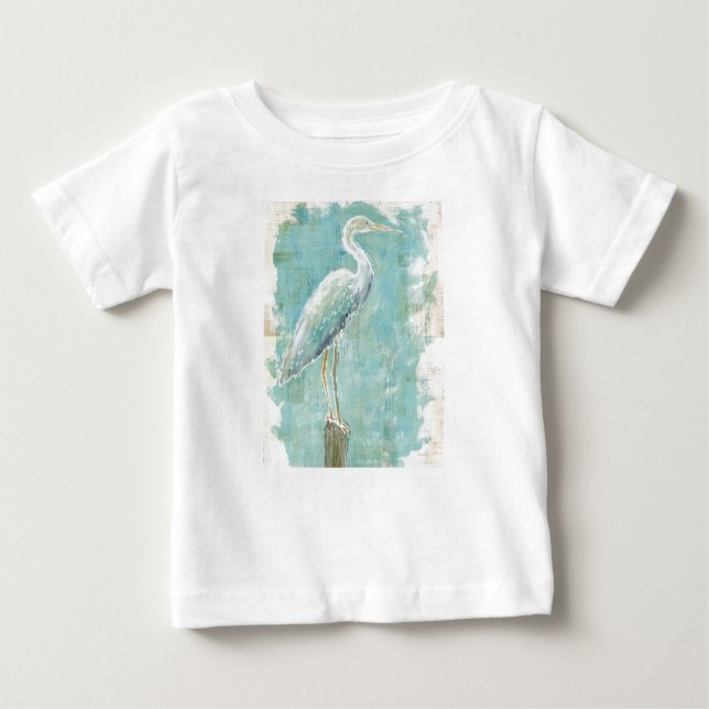 Camiseta Para Bebê Egret tropical dos pássaros | ainda (Frente)