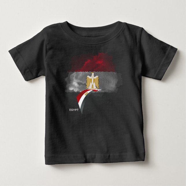 Camiseta Para Bebê Egypt flag (Frente)