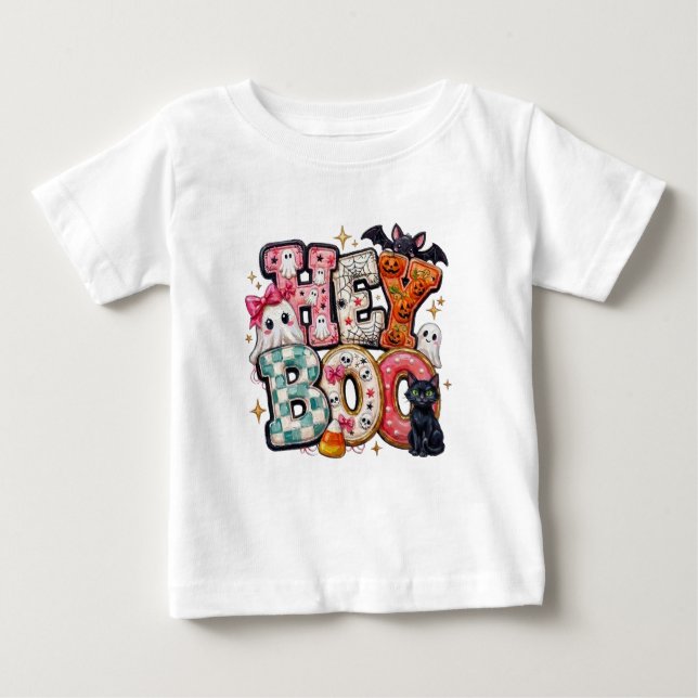 Camiseta Para Bebê Ei Boo (Frente)