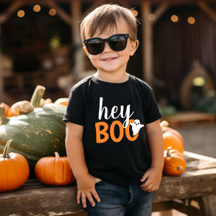 Camiseta Para Bebê Ei Boo Garotos Fantasma Laranja Funny Halloween