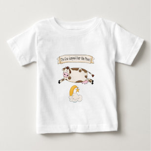 Camiseta Para Bebê Ei Diddle Diddle, A Vaca Pulou Sobre A Lua