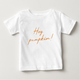 Camiseta Para Bebê Ei Pumpkin Halloween Queimado Laranja Manuscrito