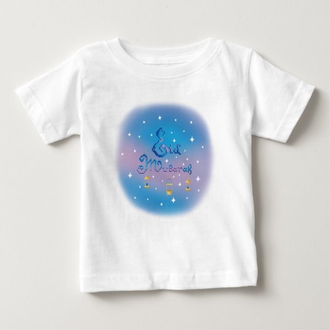 Camiseta Para Bebê Eid Mubarak (Frente)