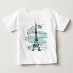Camiseta Para Bebê Eiffel Tower Paris França