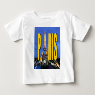 Camiseta Para Bebê Eiffel Tower Paris França