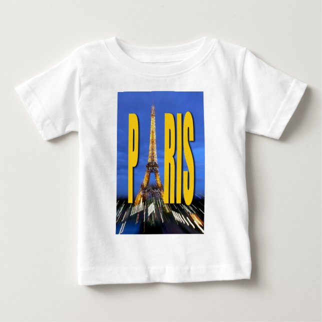 Camiseta Para Bebê Eiffel Tower Paris França (Frente)